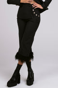 FEATHERED STEEL TROUSERS