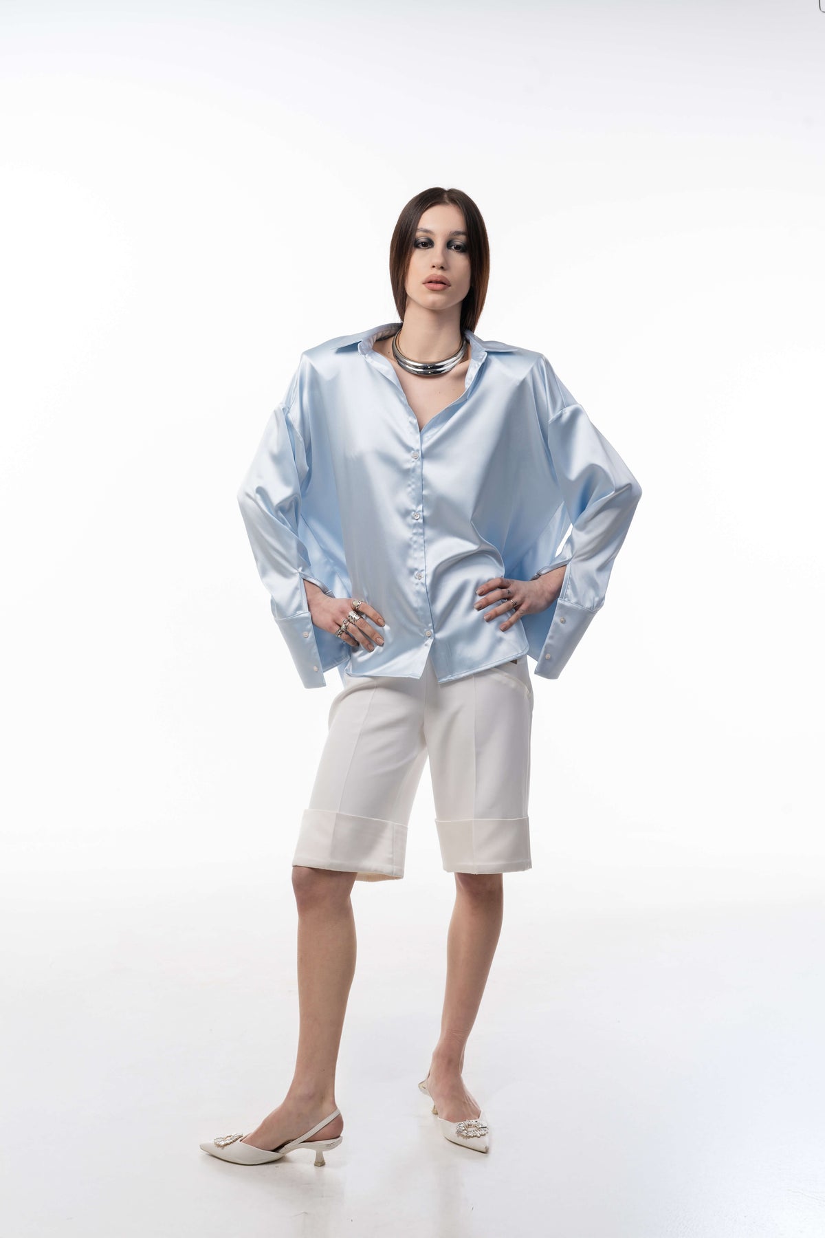 BACK AFFAIR SHIRT IN SKY BLUE