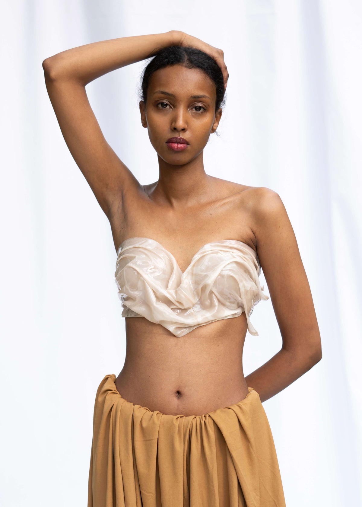 SILK DREAM CORSET IN BEIGE